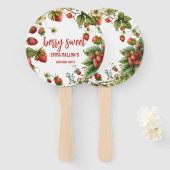 Strawberry 1. Geburtstag Berry First Fächer (Vorne und Hinten)