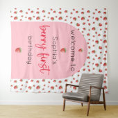 Strawberry 1. Geburtstag Berry First Wandteppich (Beispiel (Horizontal))