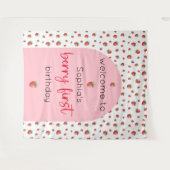Strawberry 1. Geburtstag Berry First Wandteppich (Vorderseite (Horizontal))