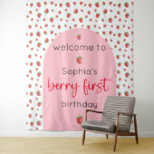 Strawberry 1. Geburtstag Berry First Wandteppich (Beispiel)