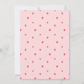 Strawberry 1. Geburtstag Berry Sweet Pink Geburtst Einladung (Rückseite)