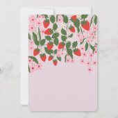 Strawberry 1. Geburtstag Einladung (Rückseite)