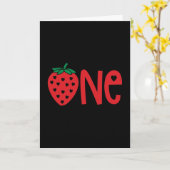 Strawberry 1. Geburtstag Karte (Gelbe Blume)