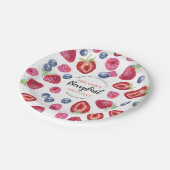 Strawberry 1. Geburtstag Party | Berry First Pappteller (Schrägansicht)