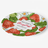 Strawberry 1. Geburtstag Party | Berry First Pappteller (Schrägansicht)