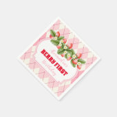 Strawberry 1. Geburtstag Party Berry First Serviette (Ecke)
