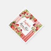 Strawberry 1. Geburtstag Serviette (Ecke)