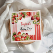Strawberry 1. Geburtstag Serviette