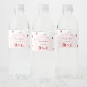 Strawberry 1. Geburtstag Wasserflaschenetikett (Flaschen)