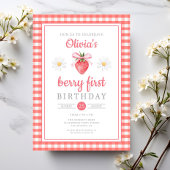 Strawberry 1st Birthday Berry First Birthday Einladung