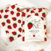 Strawberry 1st Birthday Berry Sweet One Einladung