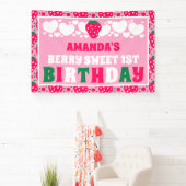 Strawberry 1st Birthday Celebration Banner (InSitu)