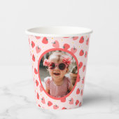 Strawberry 1st Birthday Party Berry First Photo Pappbecher (Vorderseite)