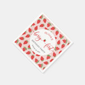 Strawberry 1st Birthday Party Berry First Serviette (Ecke)