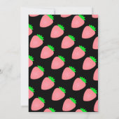 Strawberry 1st Summer Birthday Baby Girl Einladung (Rückseite)