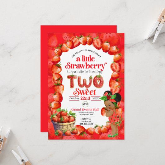 Strawberry 2. karte (Vorderseite/Rückseite Beispiel)