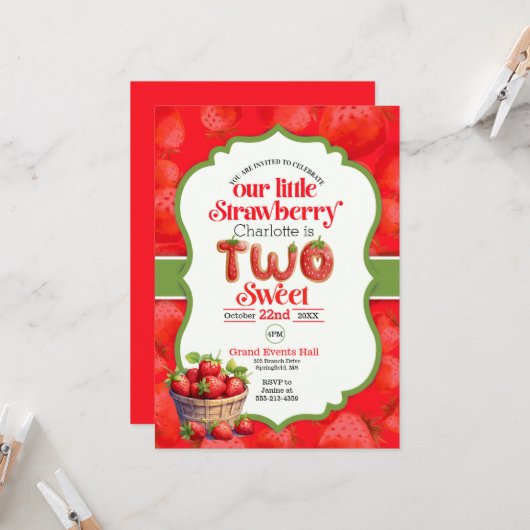 Strawberry 2. karte (Vorderseite/Rückseite Beispiel)