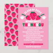 Strawberry Abschluss Danke Karte (Vorne/Hinten)