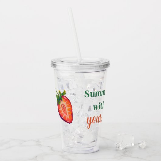 Strawberry acryltrinkbecher (Vorderseite Ice)