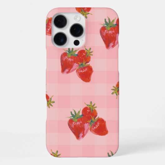 Strawberry Aesthetic Case | Fresh Fruit Vibes iPhone Hülle (Rückseite)