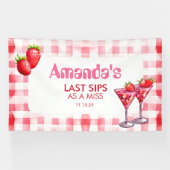 Strawberry als Miss Bachelorette Gingham Banner (Horizontal)