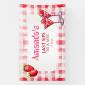 Strawberry als Miss Bachelorette Gingham Banner (Vertikal)