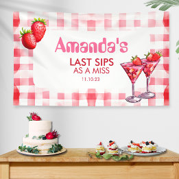 Strawberry als Miss Bachelorette Gingham Banner