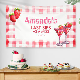 Strawberry als Miss Bachelorette Gingham Banner