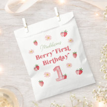 Strawberry and Daisy Berry First Birthday Party