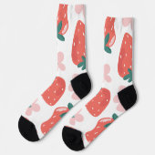 Strawberry and flower pattern socken (Linkes Detail)