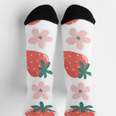 Strawberry and flower pattern socken (Oben)