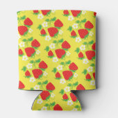 Strawberry and Flower Yellow Pattern Dosenkühler (Rückseite)