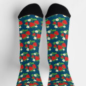 Strawberry and Flowers Pattern Socken (Oben)
