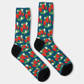 Strawberry and Flowers Pattern Socken (Rechts)