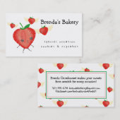 Strawberry angels bakery confections business card visitenkarte (Vorne/Hinten)