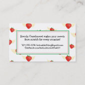 Strawberry angels bakery confections business card visitenkarte (Rückseite)