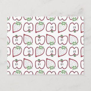 Strawberry Apple Postcard Postkarte