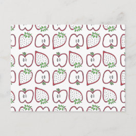 Strawberry Apple Postcard Postkarte