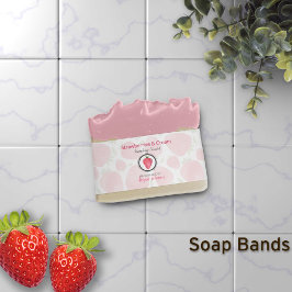 Strawberry Artisan Soap Band Wrap Packaging