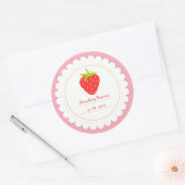 Strawberry-Aufkleber Runder Aufkleber (Umschlag)