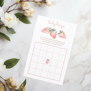 Strawberry Baby Bingo Game Berry Sweet Baby Dusche