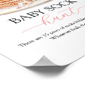 Strawberry Baby Brunch Baby Sock Hunt Sign Poster (Ecke)