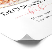 Strawberry Baby Brunch Dekorieren ein Bib-Zeichen Poster (Ecke)