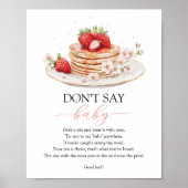 Strawberry Baby Brunch Say Baby Sign nicht Poster (Vorne)