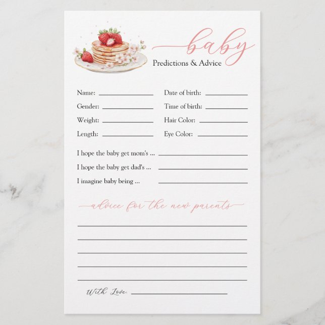 Strawberry Baby Brunch Vorhersagen und Ratschläge (Vorderseite)