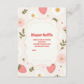 Strawberry Baby Dusche | Berry Diapper Raffle Begleitkarte (Vorderseite)