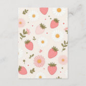 Strawberry Baby Dusche | Berry Diapper Raffle Begleitkarte (Rückseite)