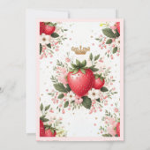 Strawberry Baby Dusche | Berry Sweet Einladung (Rückseite)