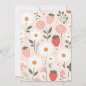 Strawberry Baby Dusche | Berry Sweet Einladung (Rückseite)