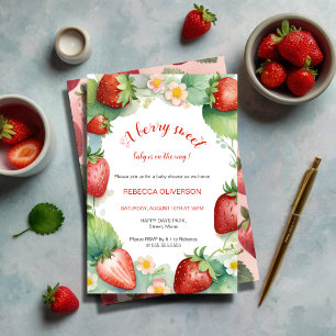 Strawberry Baby Dusche   Berry Sweet Einladung
